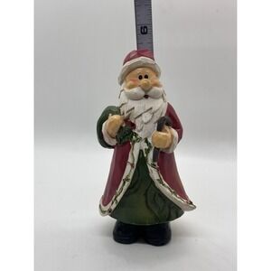 Vintage‎ Santa Claus Figurine Hand Painted Christmas Decor 5.5" Resin